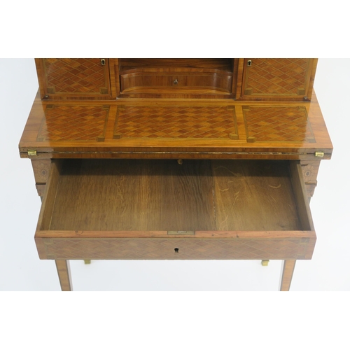 14 - A LOUIS XV STYLE KINGWOOD AND PARQUETRY LADIES WRITING DESK