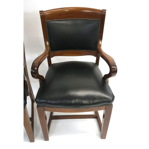 43 - A PAIR OF DEAL OFFICE CHAIRS