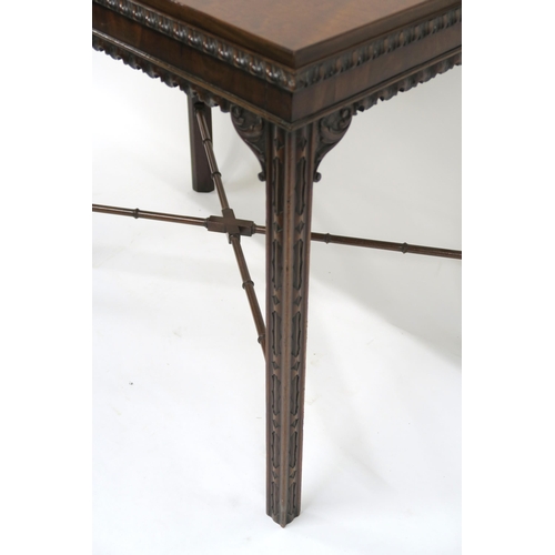 47 - A MAHOGANY SILVER TABLE