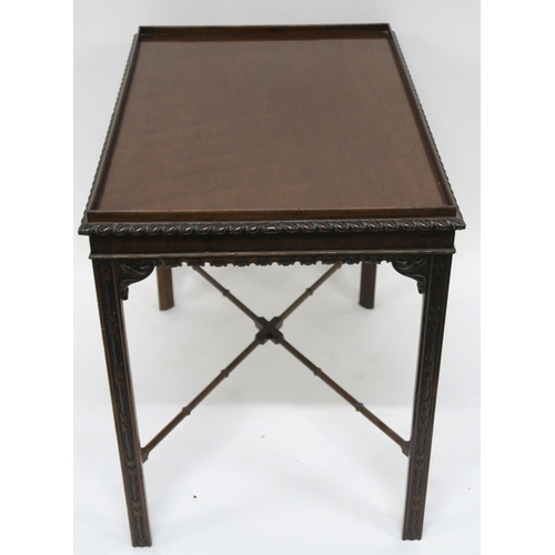 47 - A MAHOGANY SILVER TABLE