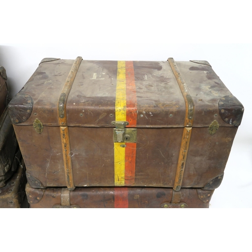 61 - VINTAGE LEATHER LUGGAGE