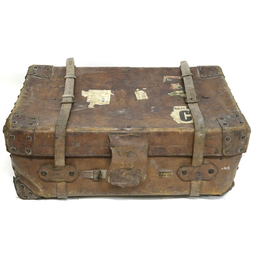 61 - VINTAGE LEATHER LUGGAGE