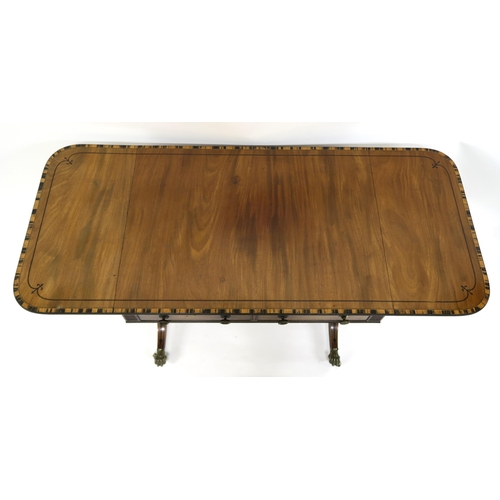 65 - A MAHOGANY AND CROSSBANDED SOFA TABLE