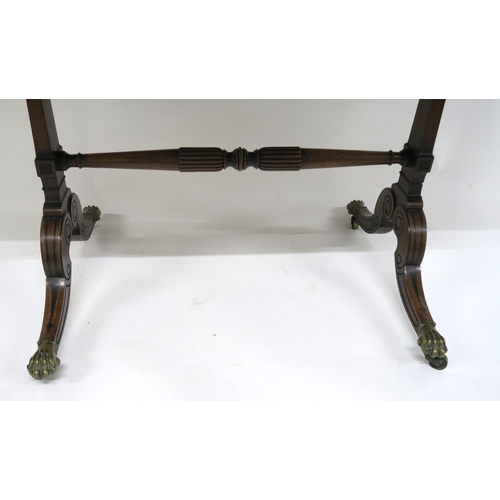 65 - A MAHOGANY AND CROSSBANDED SOFA TABLE