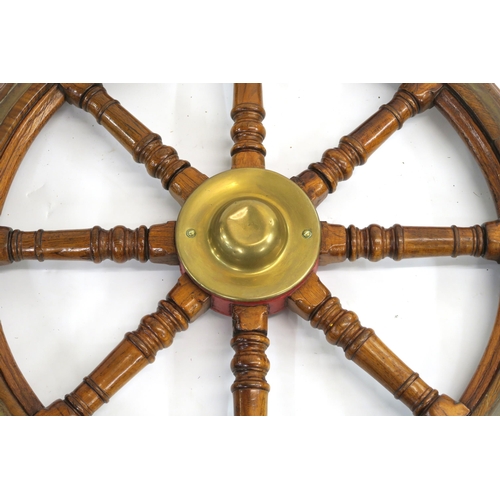 70 - A SHIPS OAK EIGHT SPOKE WHEEL