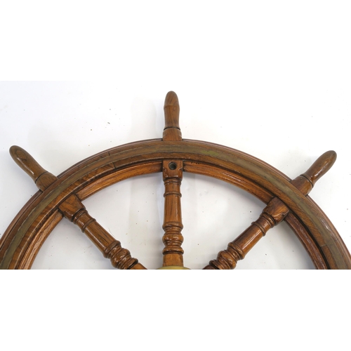 70 - A SHIPS OAK EIGHT SPOKE WHEEL