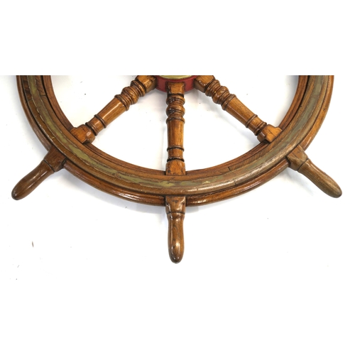 70 - A SHIPS OAK EIGHT SPOKE WHEEL