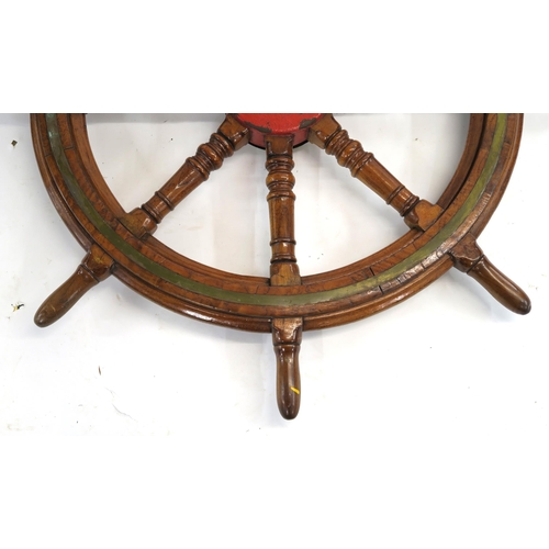 70 - A SHIPS OAK EIGHT SPOKE WHEEL