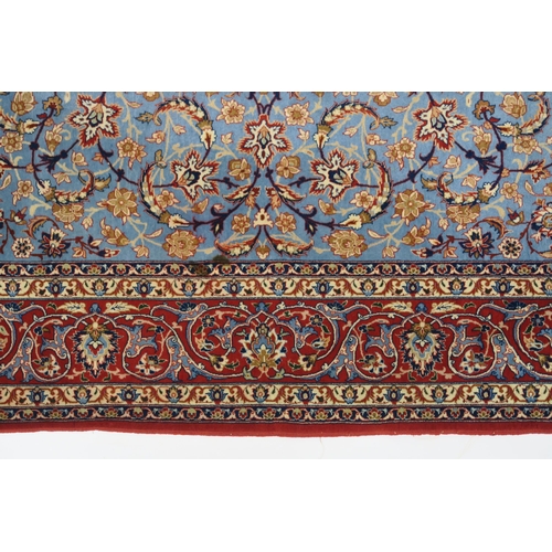 83 - A LIGHT BLUE GROUND ISFAHAN RUG