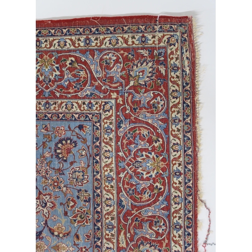 83 - A LIGHT BLUE GROUND ISFAHAN RUG