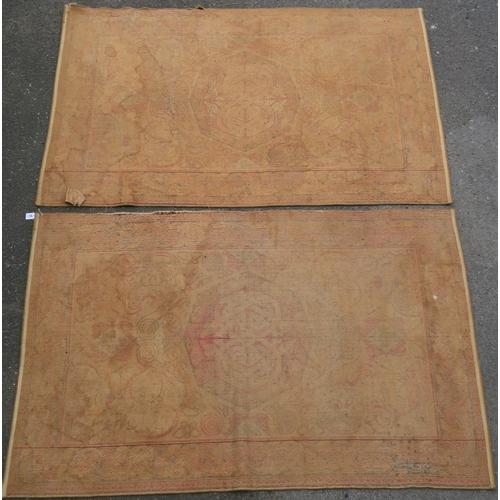 91 - A PAIR OF GEORGE BAIN (1881-1968) FOR QUAYLE & TRANTER LTD  KIDDERMINSTER  CELTIC HUNTING  RUGS