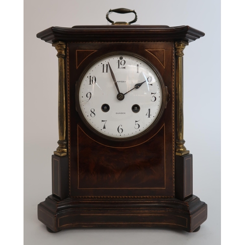 255 - AN EDWARDIAN MANTLE CLOCK