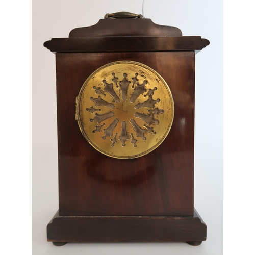 255 - AN EDWARDIAN MANTLE CLOCK