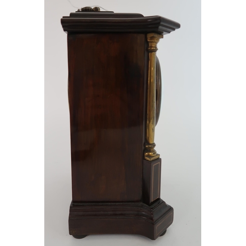 255 - AN EDWARDIAN MANTLE CLOCK