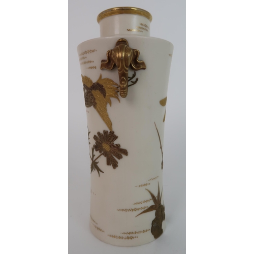 256 - A LATE 19TH CENTURY ROYAL WORCESTER PORCELAIN VASE