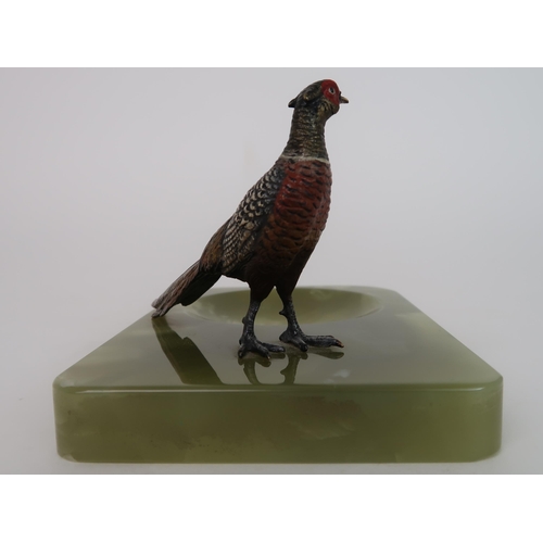 260 - A COLD PAINTED BRONZE PHEASANT