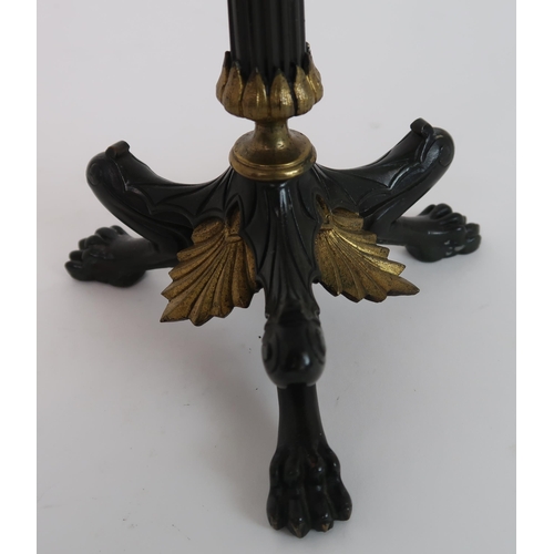 271 - A PAIR OF CAST BRONZE CANDELABRA