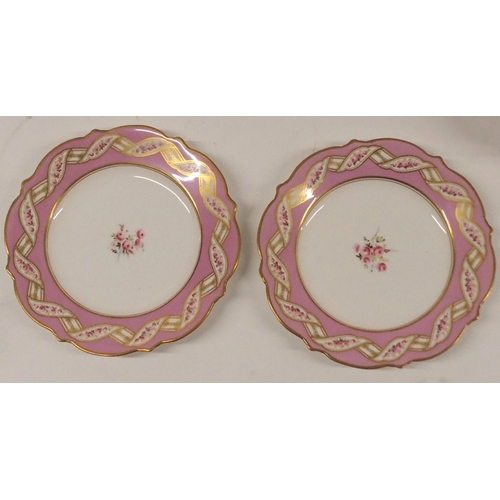 312 - A LATE 19TH CENTURY COALPORT STYLE DESSERT SERVICE