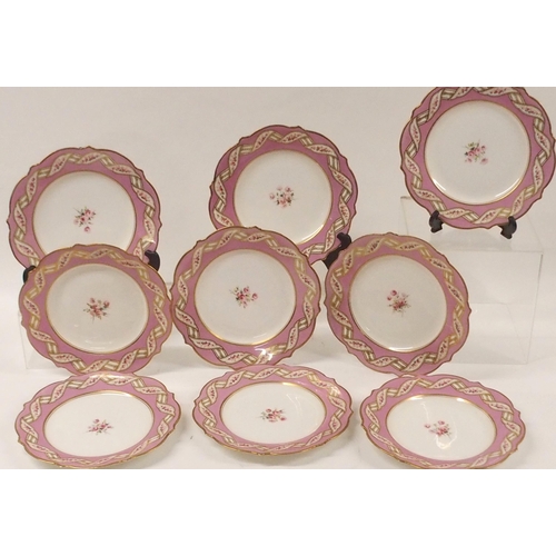 312 - A LATE 19TH CENTURY COALPORT STYLE DESSERT SERVICE