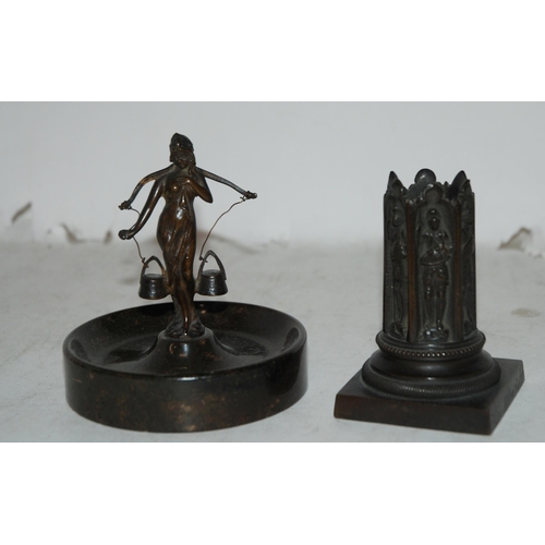 419 - A BRONZE FIGURE GROUP CLASSICAL SCENE