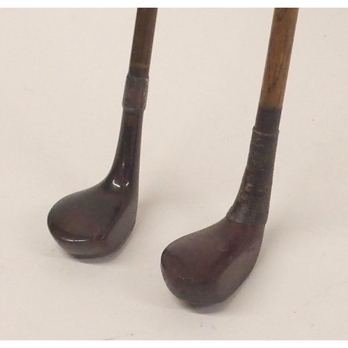 448 - TWO VINTAGE GOLF CLUB WALKING STICKS