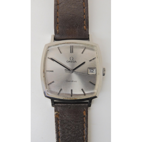 677 - A GENTS RETRO STAINLESS STEEL OMEGA GENEVE AUTOMATIC