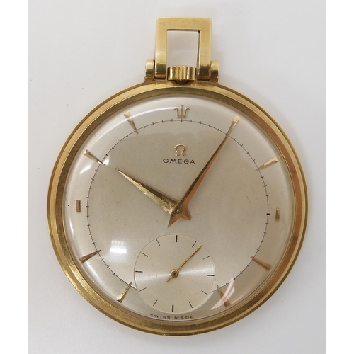 682 - A 14K GOLD ART DECO OMEGA POCKET WATCH