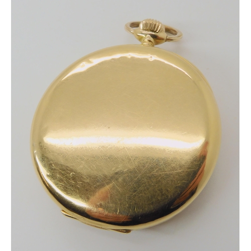 687 - AN 18CT GOLD EBERHARD & CO POCKET WATCH