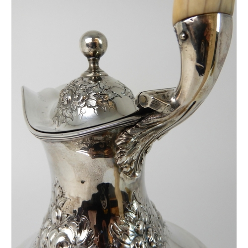 691 - A SILVER TROPHY EWER