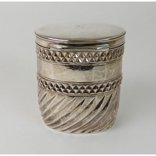 692 - A SILVER TEA CADDY