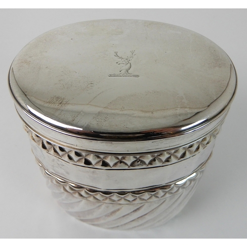 692 - A SILVER TEA CADDY