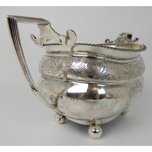 700 - A PROVINCIAL SILVER THREE-PIECE TEA SERVICE