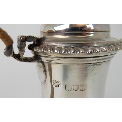 702 - A SILVER CHOCOLATE POT