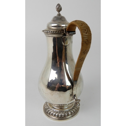 702 - A SILVER CHOCOLATE POT