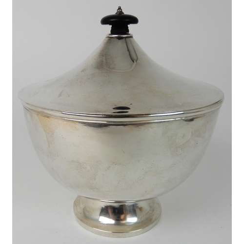 712 - A SILVER BOWL AND COVER