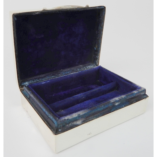 715 - A SILVER RING BOX