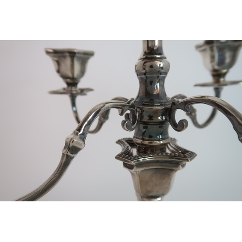 742 - A SILVER FIVE LIGHT CANDELABRUM