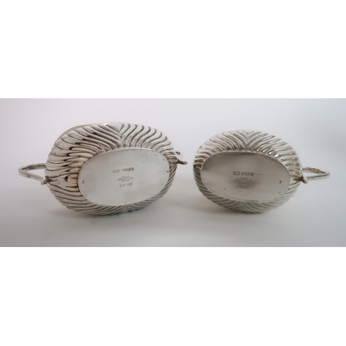 743 - A FOUR PIECE SILVER TEA SERVICE