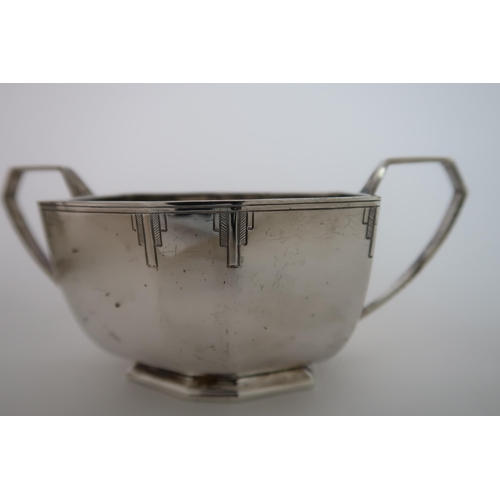 744 - A MATCHED FOUR PIECE SILVER TEA SERVICE