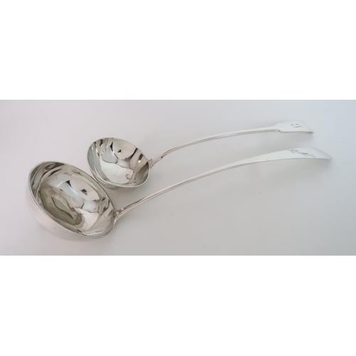 747 - A SILVER SOUP LADLE