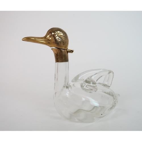 751 - A MOULDED GLASS DECANTER