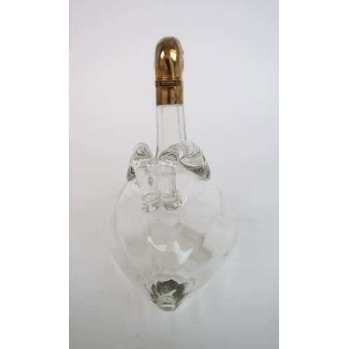 751 - A MOULDED GLASS DECANTER