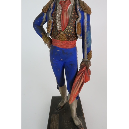 272 - JOSE CUBERO  MALAGA - A PAIR OF MID 19TH CENTURY COLD PAINTED TERRACOTTA FIGURES