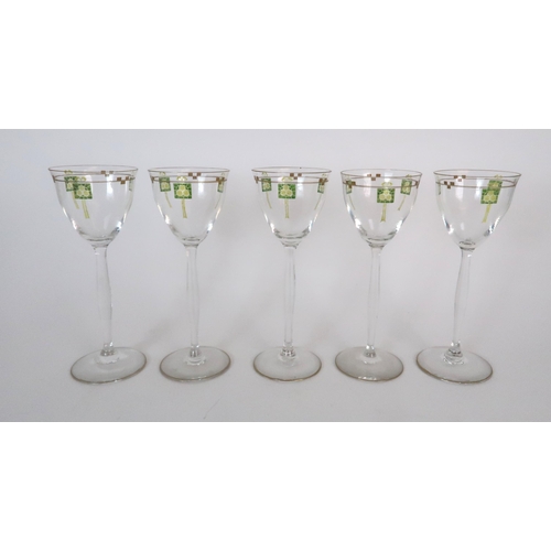 280 - A COLLECTION OF THIRTEEN THERESIENTHAL STYLE GLASSES