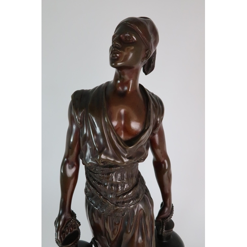 283 - AFTER JEAN-DIDIER DEBUT (FRENCH  1824-1893) - CAST BRONZE FIGURE PORTEUR D'EAU TUNISIEN