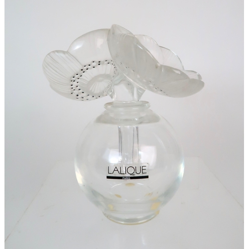 292 - A LALIQUE DEUX ANEMONE PERFUME BOTTLE