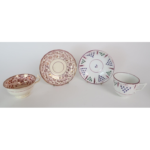 304 - A COLLECTION OF ENGLISH LUSTREWARE PORCELAIN