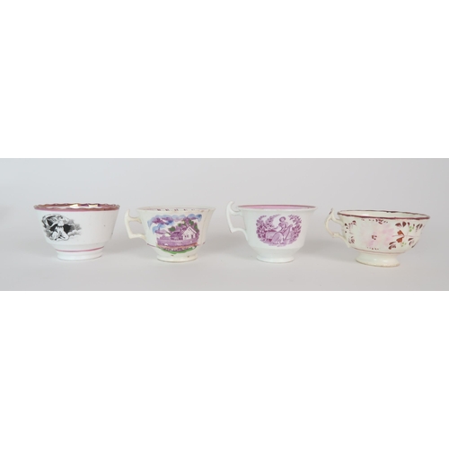 304 - A COLLECTION OF ENGLISH LUSTREWARE PORCELAIN