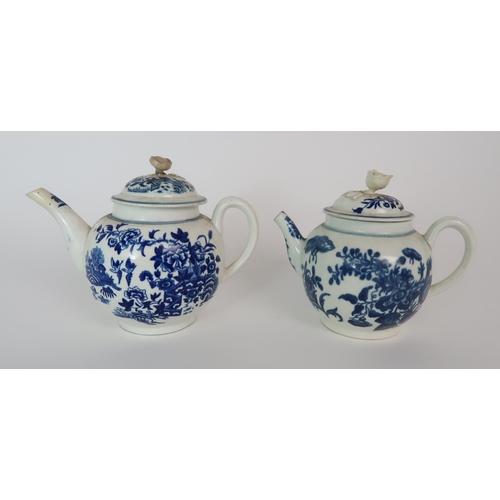 305 - *WITHDRAWN* A COLLECTION OF 19TH CENTURY ENGLISH BLUE AND GILT DECORATED TEA AND COFFEE WARES