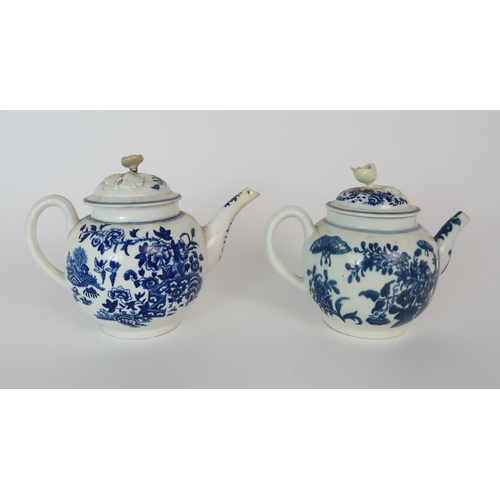 305 - *WITHDRAWN* A COLLECTION OF 19TH CENTURY ENGLISH BLUE AND GILT DECORATED TEA AND COFFEE WARES